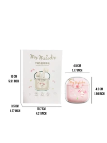 TWS 无线耳机，采用蓝牙 5.4 技术，播放时间长达 60 小时，音质出色，支持游戏同步功能，符合人体工程学的半入耳式设计，包装精美——是音乐爱好者、游戏玩家和科技爱好者的理想之选。 - 粉紅色-My Melody - 查看 3