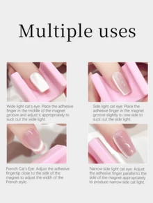 SAUA Dụng cụ vẽ móng nghệ thuật mắt mèo 5D từ tính - Bao ngón tay chống trượt với nam châm mạnh, nhiều màu sắc (hồng, tím), thích hợp cho việc tự làm móng nghệ thuật và sử dụng tại các tiệm nail. - Nhiều màu - Xem 7