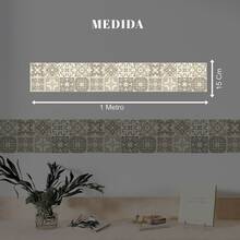 Paper and Wall 5 Decorative Adhesive Strips For Kitchen Wall Tiles, Self-Adhesive - 葡萄牙瓷磚 - 查看 6