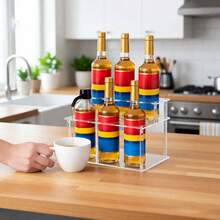 1pc Acrylic Transparent Coffee Syrup Wine Rack, Kitchen Spice Rack, Bar Restaurant Tiered Storage Shelf - Multicolor - View 6
