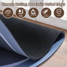 1pc Anti-Fatigue Kitchen Mat, Waterproof Rectangular Carpet, Anti-Slip & Anti-Mold, Absorbent, White, Floor Protective Pad
