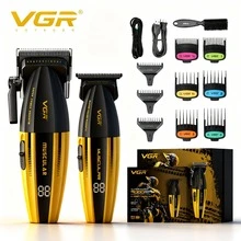 VGR Hair Clipper Professional 9000 RPM Hair Trimmer Electric Digital Display Trimmer Set Adjustable Hair Clippers Men V-285 V-282T