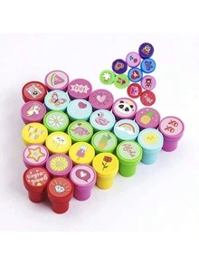26pcs Easter Eggs Self-Adhesive Stamps, Halloween Christmas Gifts, Student Birthday Party Discount, Teacher Stamps - Multicolor - View 2