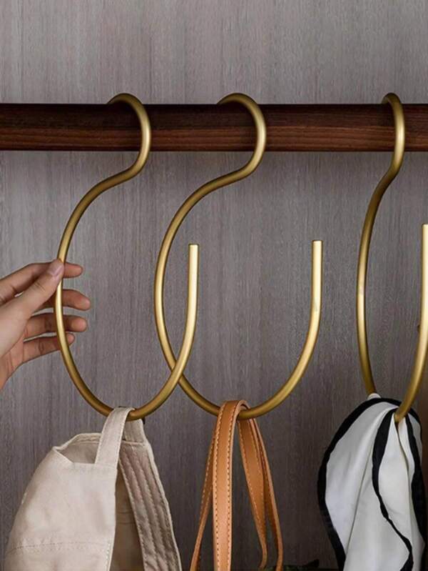 Aluminum Metal Hanger, Multi-Function Space-Saving Crossbar Hook, Can Be Used To Hang Hats, Towels, Scarves - Multi-Function Wardrobe Storage Rack, Simple Style For Spring, Tops For Summer