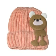 1 pieza gorro tipo bonete estilo beanie con diseño divertido tipo gorro loco, unitalla elástica, ideal para invierno, fiestas, disfraces y uso diario, para niños+5 años y adultos - Oso - Ver 8