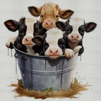 5D DIY Cross Stitch Dog Art Kit - Handmade Canvas Home Decor And Gift, Frameless Cross Stitch Painting