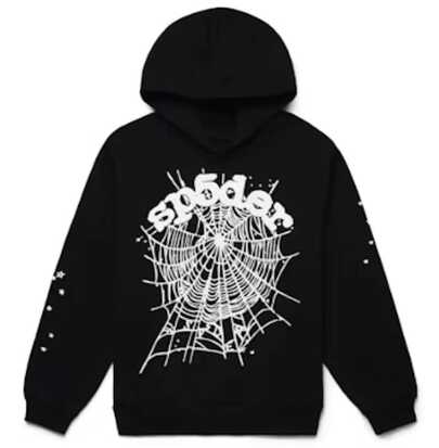  SP5DER Hoodie Cobweb Pattern Print Unisex Sweatshirt Men Women Graphic Outwear, Tracksuit Pullover Sweatshirt For Women Men Matching Hoodies For Couples
