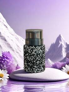 1pc 200ml Rhinestone Decorated Cosmetic Refillable Bottle, Suitable For Toner, Makeup Remover, Nail Polish Remover - Plastic Material, Independent Pump Bottle, No Electricity Required - Multicolor - View 7
