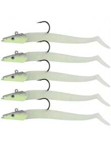 3pcs/5pcs Lead Head Soft Bait, Sinking Lead Head Fishing Lure, Lifelike Soft Lure For Lure Fishing, Attractant Fishing Bait