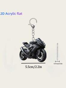 2D亚克力摩托车钥匙扣 - 龙虾扣，适用于汽车钥匙、背包和手提包，可用作包包挂饰、汽车装饰、包包配件 | 独特设计 | 亚克力材质，也适用于女士钱包和手机壳，可赠送给朋友、家人、女朋友，也适用于户外装饰、派对装饰、礼物、纪念品，是绝佳的返校礼物和教师节礼物。 - 多色 - 查看 10
