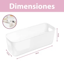 Vmingo 10pz/20pz Caja Almacenamiento Organizador Cesta Canasta Multiusos - Blanco Crema - Ver 2