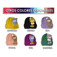 1 pieza gorro tipo bonete estilo beanie con diseño divertido tipo gorro loco, unitalla elástica, ideal para invierno, fiestas, disfraces y uso diario, para niños+5 años y adultos - Oso - Ver 4