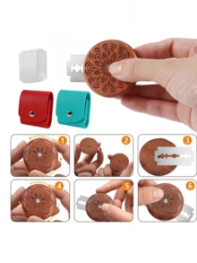 圆形面包割刀/酸面包割刀 - 木制面包割刀 - 适用于自制面包和法棍的面包割刀 - 彩色 - 查看 5