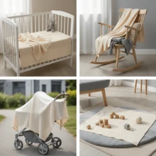 TDHD 1pc 100*100cm Solid Color Muslin Newborn Swaddle Blanket, Baby Wrap Blanket, Infant Swaddle Wrap, Newborn Anti-Startle Swaddle, Baby Swaddle Wrap