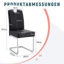 A Set Of Two Thick Black Dining Chairs With Built-In Springs And An Ergonomic Design – A Perfect Blend Of Comfort And Elegance. - Black + Metallic + PU - View 8