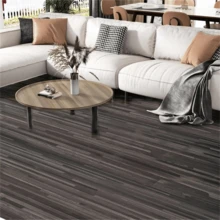 1 Roll Thick Black Vintage Wood Grain Ceramic Tile Flooring Sticker, PVC Waterproof Oil-Proof Wallpaper, Vinyl Material Floor Sticker, Self-Adhesive Backing, Removable Vinyl Wallpaper, Floor Covering, Removable DIY Floor Sticker, Suitable For Indoor Use, Easy To Clean, Anti-Slip And Wear-Resistant, Removable Without Residue - Black - View 6