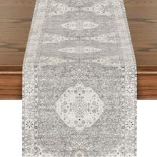 13x72 英寸波西米亚复古现代风格桌旗，几何图案桌面装饰，家居餐厅派对入口装饰 - 彩色 - 查看 13