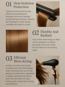 Jeffany 230°C 高温防护免洗护发喷雾，蕴含紫外线防护精华，富含水解蛋白和弹性蛋白，专业抗毛躁，亮泽锁色，轻盈不油腻，预防分叉，适用于吹风机和卷发棒，日常造型，旅行必备，适合所有发质，男女通用，100毫升/3.38盎司 - 旅行裝 - 查看 7