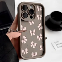 Pink Bow With Black Polka Dots Patterned Soft Silicone Phone Case For IPhone 17 16 15 14 13 12 11 Pro Max Plus Air X XS, For Samsung S21S22/23/24/25/A13/14/15/17/33/35/54/NOTE20 Christmas And Valentine's Day Gifts, Gifts For Boyfriends And Girlfriends, Family Members - Burgundy - View 4
