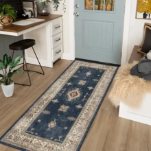 1pc Vintage -Bohemian Floral Area Rug/Carpet/Door Mat/Runner, Suitable For Bathroom, Kitchen, Entryway, Hallway, Bedside, Living Room, Bedroom, Machine Washable, Home Decor - Multicolor - View 5