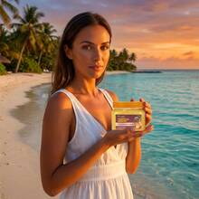 MELAO 18盎司/510克 热带芒果乳木果糖磨砂膏 - 去角质保湿糖磨砂膏，蕴含天然糖晶，令肌肤光滑透亮