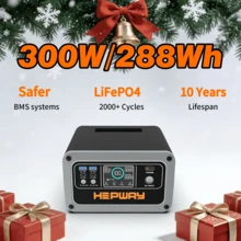 Hepway Portable Power Station 600W Peak, Solar Generator (288Wh/90000mAh) LiFePO4 Battery Solar Power Bank With 5 Ultra-Bright LED Light Modes & 3-Ways To Charge, Lightweight 7.4 Lbs Large Capacity QC3.0 PD 100W 8 Ports Fast Charging Power Station With 2x300W AC Outlets For Outdoor Drone Camping Fishing RV Travel And Home Emergency CPAP Backup Power Charger(Gray, Solar Panel Not Included, US Plug) - 查看 1
