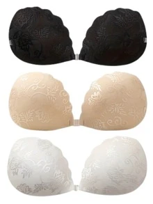 Self-Adhesive Push-Up Bra, Invisible Non-Slip, Reusable, Suitable For Small-Chested Women, Lace Bra, Perfect Match For Wedding Dress, Push-Up Style, Lightweight Design, Suitable For Women's Lingerie And Body Accessories - Multicolor - View 12