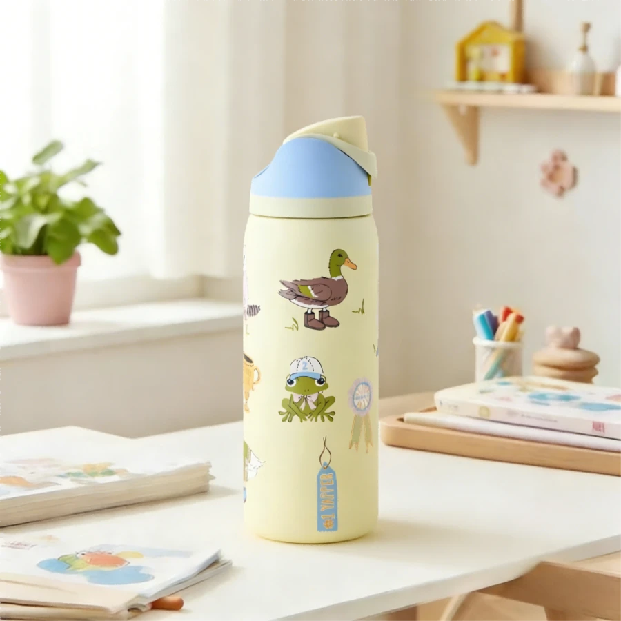 32oz.Unique Bottle Design With A Pleasant Handle, Easy To Clean, Long-Lasting Insulation For Both Hot And Cold Beverages. This Stainless Steel Cup Can Serve You Throughout The Year, Enough For All Seasons. Suitable For Personal Use Or As A Gift - Nhiều màu - Xem 1