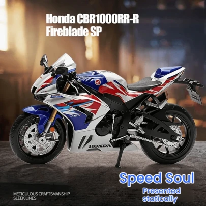 Burago Mô hình xe máy đồ chơi tỷ lệ 1:12, mô hình xe máy CBR1000RR-R bằng hợp kim tỷ lệ 1:12, quà tặng cho bé trai.