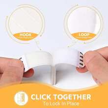 Easy-Install Double-Sided Adhesive Strips - 12/24 Pairs, Non-Destructive Wall Hooks, Tool-Free Removable Mounting Tape Adhesive Wall Hooks Double Sided Adhesive Tape - White - View 3