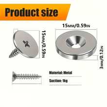 18/12/6pcs Heavy Duty Metal Magnetic Door Catches - Hidden Magnetic Closure With Concealed Hinges, Suitable For Glass Doors, Kitchen Cabinets, Wardrobes, Vanities, Quiet Closing Design (Applicable For Wooden, Glass, Modern And Traditional Furniture)