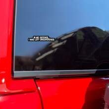 趣味“无人看管”乙烯基贴纸，适用于手机、笔记本电脑、行李箱、头盔、水杯等 - 耐用乙烯基材质 - 彩色 - 查看 5