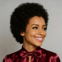 8inch 13x4 Lace Front Wigs For Women Fluffy Afro Pixie Cut Human Hair Wigs With Natural Hairline Afro Kinky Curly - SNatural - View 3