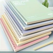 4pcs/Set A5 Size Spiral Notebook, High Capacity Creative Coil Bound Diary, Journal, Suitable For Back To School Gifts, Random Color Assorted - Multicolor - View 4