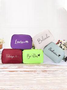 1pc Customized Personalized Waist Bag, Customized Travel Waist Bag, Mini Waist Bag, Customized Crossbody Bag, Bridesmaid Gift, Women Gift, Logo Customization Accepted - Multicolor - View 5