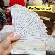 5/10/20pcs The Universe Check Magic Check Menifesting Cheques Cardboard, Vision Board, Law Of Attraction, Manifest Your Financial Abundance, Gratitude Journal, Mindset Coaches, Great Holiday Gift - Multicolor - View 5