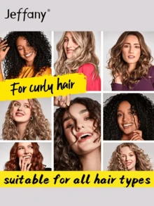 Jeffany Curl Envy Styling Cream: Designed Specifically For Coarse, Frizzy, Curly Hair, Containing Avocado Oil And Shea Butter, Vitamin E, Sulfate-Free, Increases Curl Volume, Effectively Shapes And Enhances Curls, Leaving Hair Smooth And Glossy. Suitable For All Hair Types, An Excellent Gift Choice. 100ml, Hair Strengthener, Shine Booster, Smooth Appearance, Silky Texture, Natural Oils, Nourishing Ingredients, Styling Product - Lotion - View 3