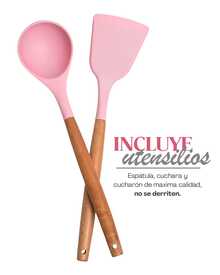 Batería de Cocina Speckle Cookware - ALFA 14 pz Batería de Cocina de Acero Inoxidable Reforzado con Cerámica Antiadherente Premium | Cocina Saludable | Incluye Tapa de Cristal Irrompible Gratis | Agarraderas de Silicona | Apta para Estufas de Gas, Eléctrica e Inducción | Alta Calidad y Durabilidad - Rosa - Ver 6