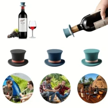 1/2/3/4/5/6 Pcs Magic Bottle Stopper - Silicone Wine Bottle Dust Seal, Reusable Silicone Sealing Cap, Keeps Wine Fresh, Suitable For Home And Bar Use, Christmas, Party, Holiday - Multicolor - View 5