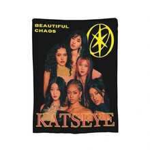 KATSEYE Anime-Inspired Ultra-Soft Flannel Blanket - All-Season Cozy Throw With Vibrant Character Artwork, Mixed Colors For Living Room, Office, Sofa Decor - Ideal Gift For Anime Fans & Home Decor Enthusiasts, Anime Blanket, Office Throw, Playful Design, Plush Texture, Stylish Home Accessory, Comfortable Material, Pop Culture Lovers-280gsm - Multicolor2 - 查看 12
