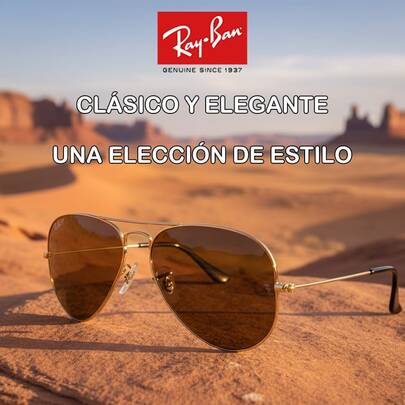  Lente Solar Ray-ban Aviator Gradien Montura De Metal Unisex Color de la lente Marrón Color del armazón Dorado Diseño Degradada
