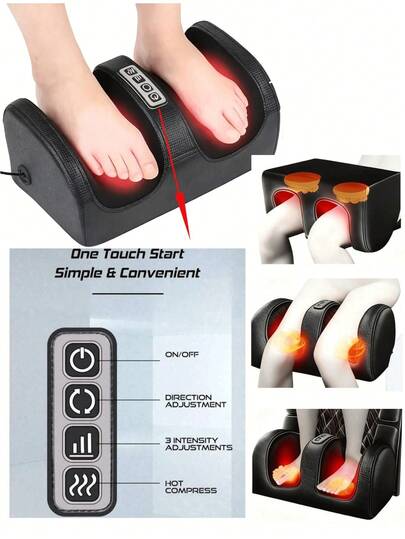 AXH Foot Massager With Heating Function - Promotes Blood Circulation, Relaxing Foot Massage Device, Great Gift For Father's Day, Mother's Day