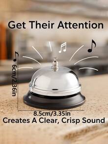 1 Metal Manual Bell, School Game Bell, Coffee Shop, Restaurant Call Bell, Office Desk Call Bell - Multicolor - View 11