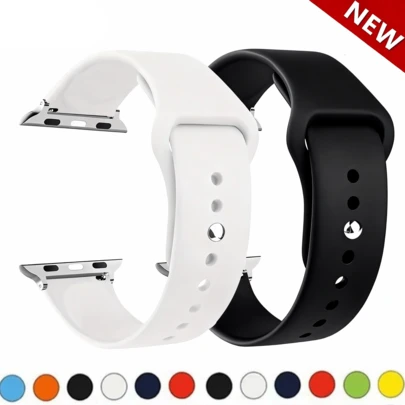 Silicone Strap For Apple Watch Bands 44mm 40mm 46mm 45mm 41mm 38mm 42mm Belt Bracelet I Watch Series Se 11 10 9 8 7 6 5 3 Ultra 2 3 Band 49mm
