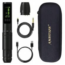 Ambition 1PC Sally Wireless Permanent Makeup Machine Tattoo Pen Rotary 2.0-3.5mm Adjustable Stroke Coreless Motor Tattoo Supplies - Multicolor - View 14