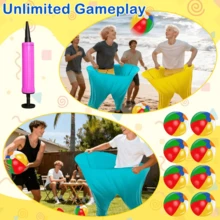 Grandma Pants Yard Games, Grandma Pants Outdoor Games 2026-Extra Large Pants With 4 Bouncy Balls And Air Pump, Backyard Parties, Adult Track Day Fun Activities, Birthday Christmas Parties Backyard Gatherings Outdoor Toss Games - Multicolor - View 6
