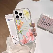 Funda para iPhone 17 Air/16e/15/14/13/12/11 Pro, Pro Max, Plus, funda suave de TPU, marco transparente con diseño de diamante, mejora la textura del teléfono, lujo discreto - transparente - Ver 2