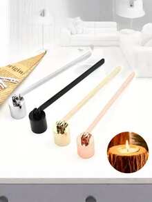 香氛蜡烛工具，钟形金属喇叭形灭烛器，防吹灭蜡烛器，香氛蜡烛熄灭工具，多色不锈钢蜡烛配件，情人节礼物，生日礼物，圣诞节礼物，斋月配件 - 彩色 - 查看 1