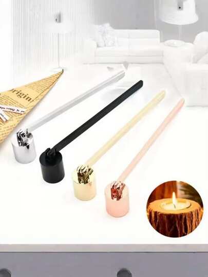 Doftljusverktyg, Klockformad metallhornsläckare, Ljussläckare mot utblåsning, Doftljussläckningsverktyg, Ljustillbehör i flerfärgat rostfritt stål, Alla hjärtans dag-present, Födelsedagspresent, Julklapp, Ramadan-tillbehör