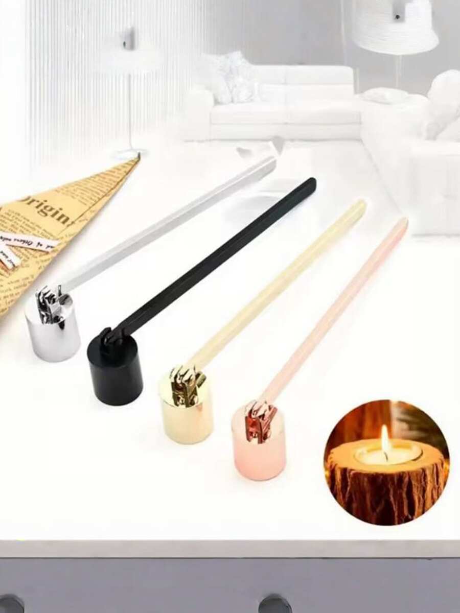 香氛蜡烛工具，钟形金属喇叭形灭烛器，防吹灭蜡烛器，香氛蜡烛熄灭工具，多色不锈钢蜡烛配件，情人节礼物，生日礼物，圣诞节礼物，斋月配件 - 彩色 - 查看 1